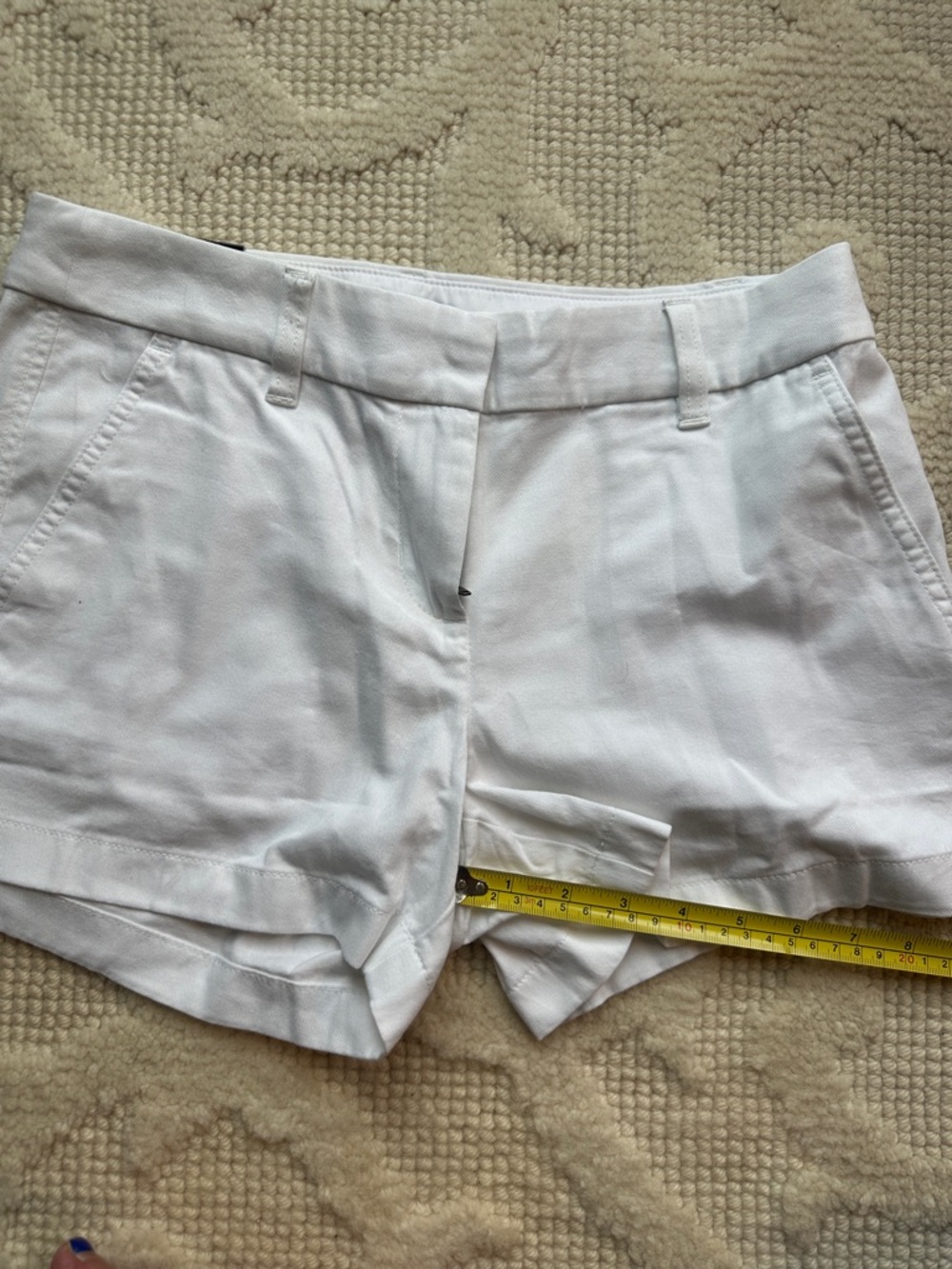 J. Crew White Cotton Bermuda Shorts